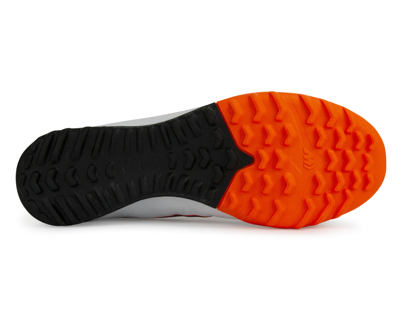 Nike Men's Mercurial SuperflyX 6 Academy Turf Soccer Shoes White/Metalic Cool Grey/Total Orange